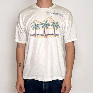 Vintage 90s Englewood Palm Tree Beach Unisex T-Shirt L